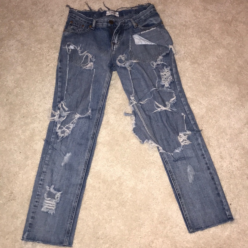 One teaspoon VERY ripped jeans